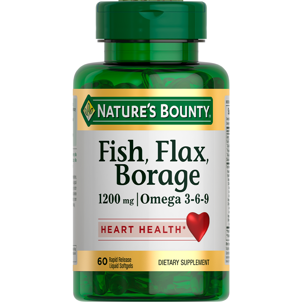 Изображение товара Нэйчес баунти омега 3-6-9 капсулы 60 шт. по 1786 мг для здоровья сердца и кожи