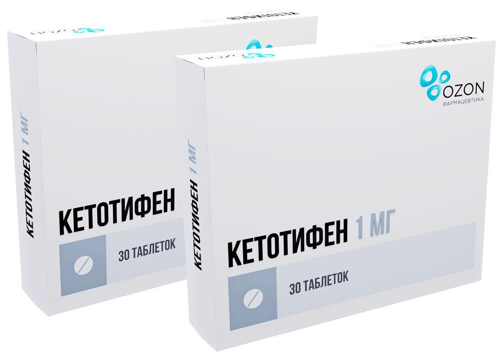 Изображение товара Набор из 2х упаковок Кетотифен таб. 1мг №30 со скидкой!