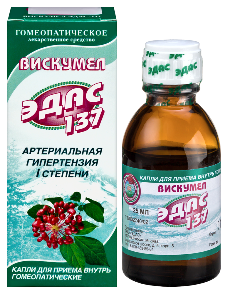 Изображение товара Эдас-137 вискумел капли для приема внутрь при гипертензии 25 мл