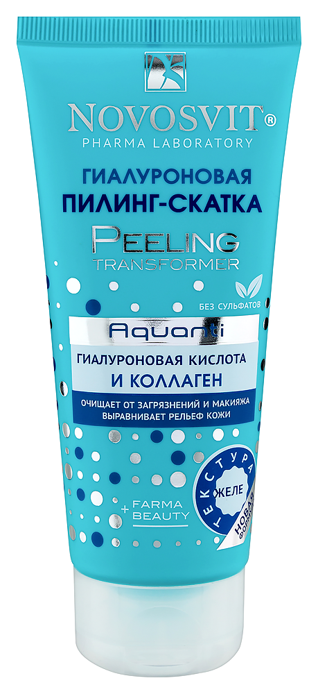 Изображение товара Novosvit гиалуроновая пилинг-скатка aquanti гиалуроновая кислота и коллаген 100 мл