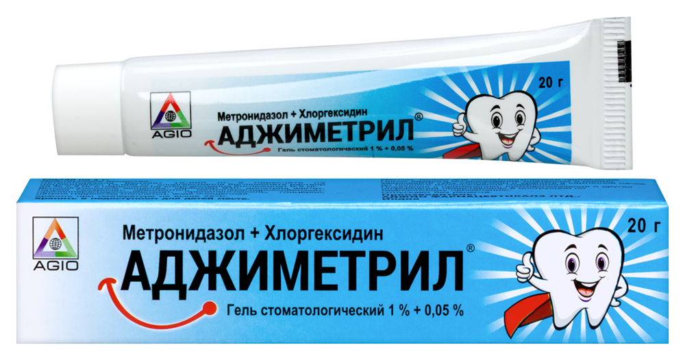 Изображение товара Аджиметрил 1% + 0,05% стоматологический гель 20 г для заболеваний полости рта