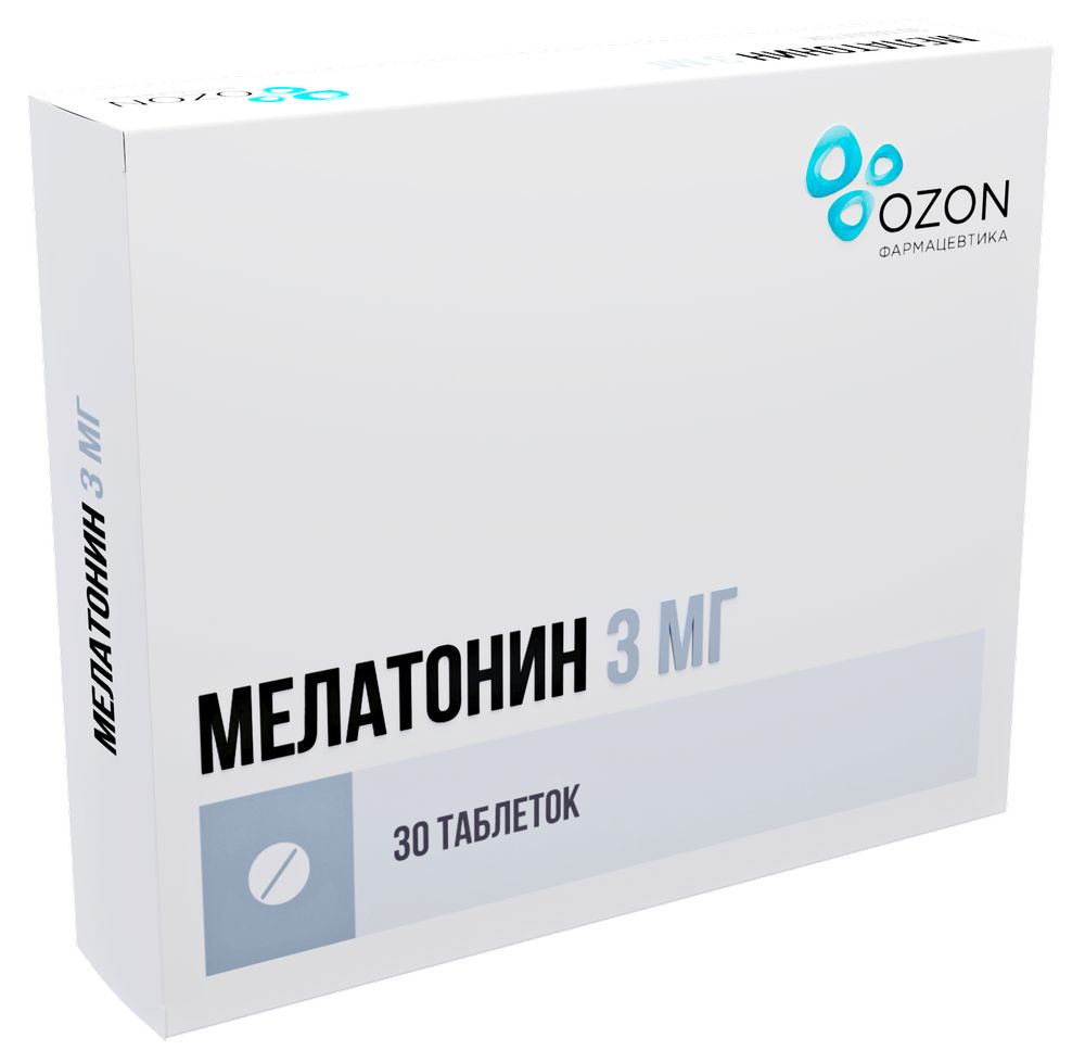 Мелатонин 3 мг 30 шт. блистер таблетки, покрытые пленочной оболочкой - цена  278 руб., купить в интернет аптеке в Москве Мелатонин 3 мг 30 шт. блистер  таблетки, покрытые пленочной оболочкой, инструкция по применению