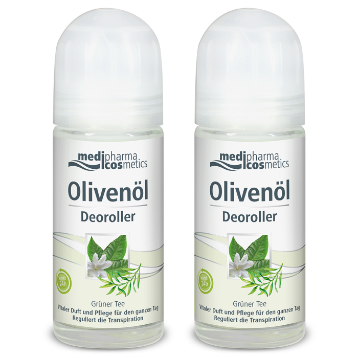 Изображение товара Набор MEDIPHARMA COSMETICS OLIVENOL ДЕЗОДОРАНТ РОЛИКОВЫЙ ЗЕЛЕНЫЙ ЧАЙ 50МЛ из 2-х уп со скидкой