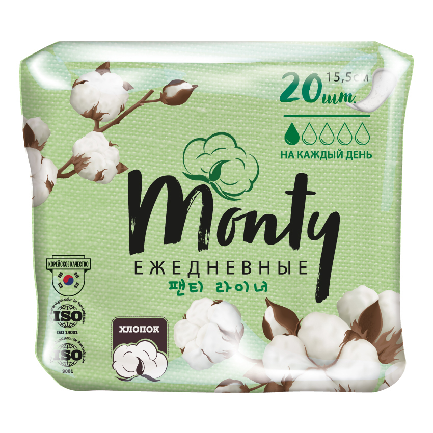 Изображение товара Monty прокладки ежедневные 20 шт индивидуальная упаковка гипоаллергенные Изображение товара Monty прокладки ежедневные 20 шт индивидуальная упаковка гипоаллергенные