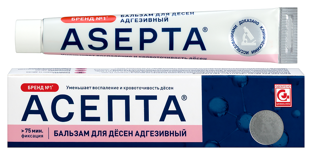 Изображение товара Асепта пародонтальный бальзам для десен 10 гр - уход и профилактика