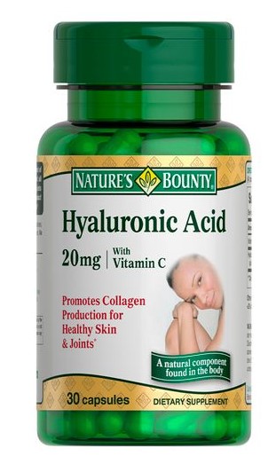 Изображение товара Нэйчес Баунти Гиалуроновая кислота 20 мг 30 капсул для кожи и суставов