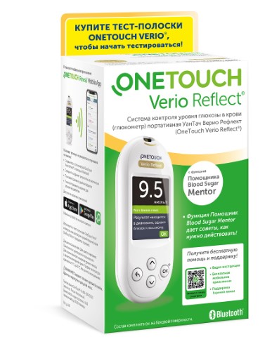 Изображение товара Глюкометр OneTouch Verio Reflect для диабетиков портативное устройство