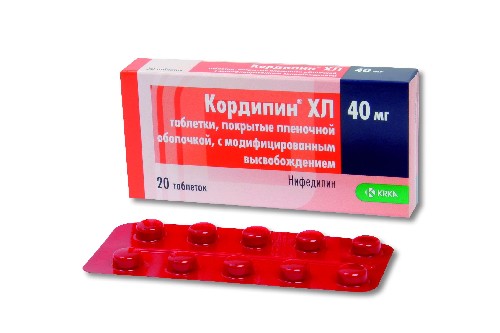 КОРДИПИН XL 0,04 N20 ТАБЛ ПРОЛОНГ ВЫСВОБ П/ПЛЕН/ОБОЛОЧ инструкция по применению