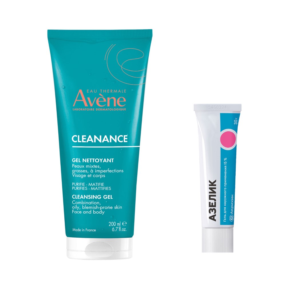 Изображение товара Набор AVENE КЛИНАНС ГЕЛЬ ОЧИЩАЮЩИЙ МАТИРУЮЩИЙ 200МЛ + АЗЕЛИК 15% 30,0 ГЕЛЬ Изображение товара Набор AVENE КЛИНАНС ГЕЛЬ ОЧИЩАЮЩИЙ МАТИРУЮЩИЙ 200МЛ + АЗЕЛИК 15% 30,0 ГЕЛЬ