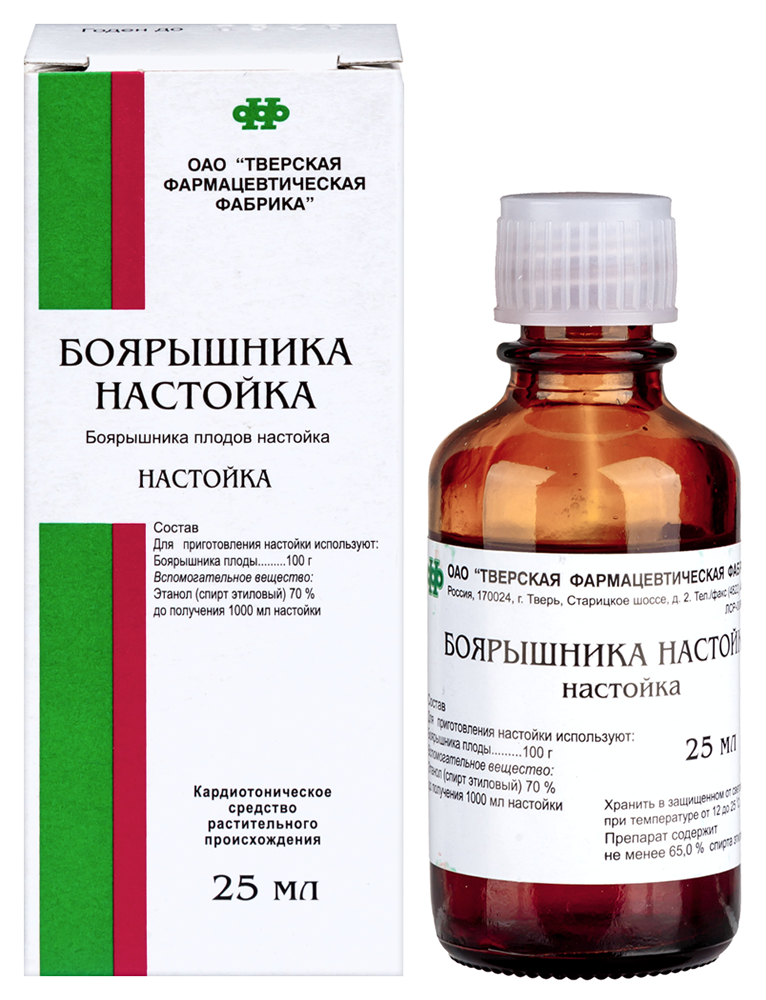 Изображение товара Настойка боярышника 25 мл в флаконе-капельнице