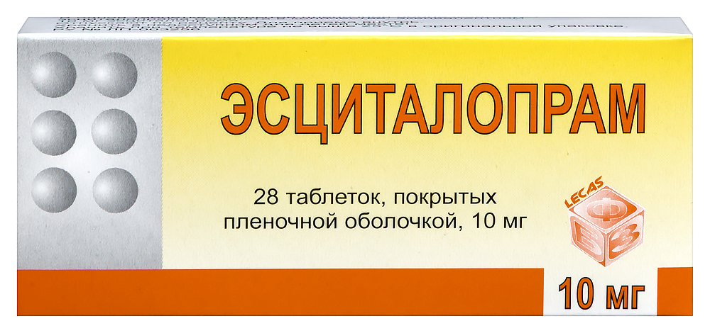 Изображение товара Эсциталопрам 10 мг 28 шт. таблетки, покрытые пленочной оболочкой