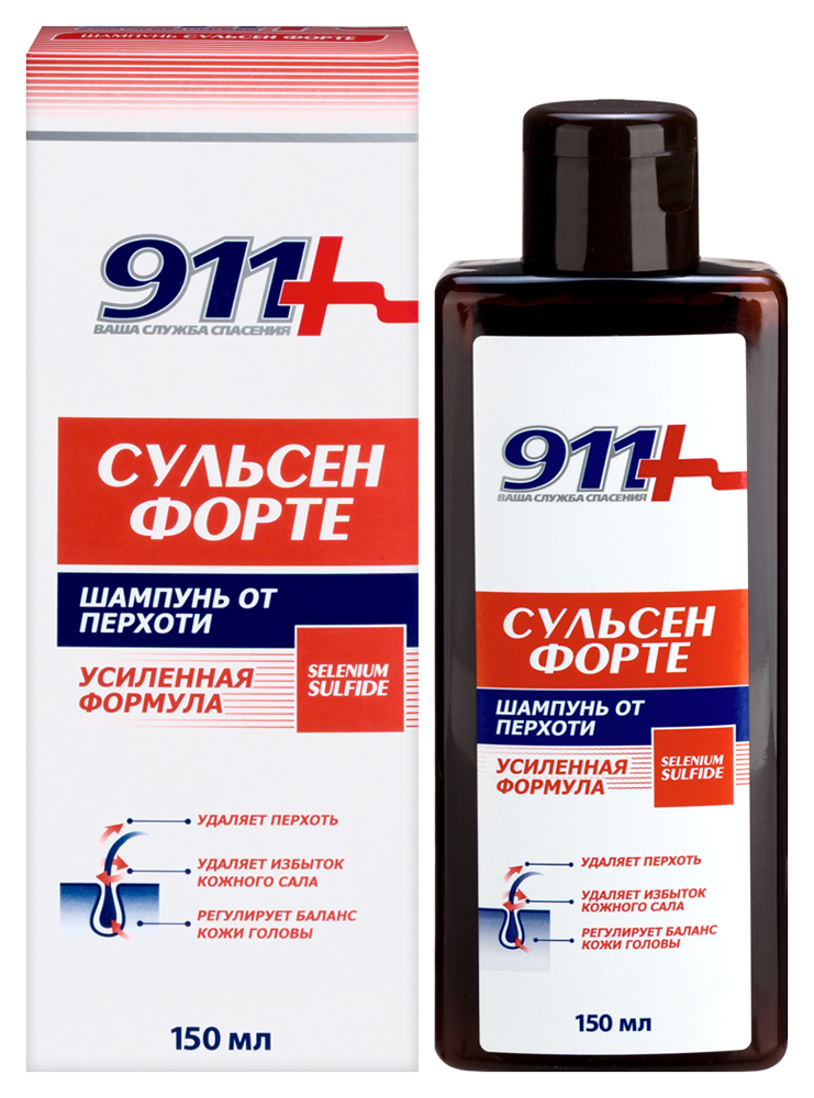 Изображение товара Шампунь 911 Сульсен форте для всех типов волос 150 мл