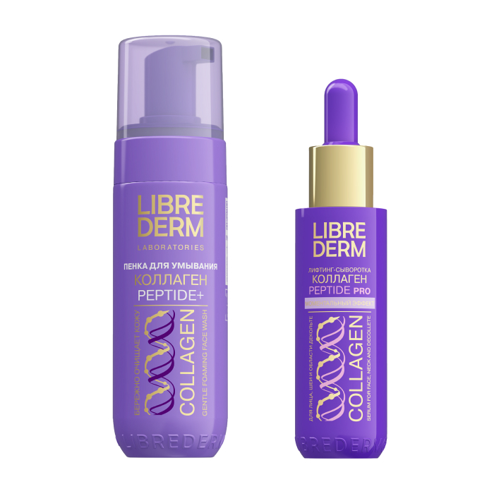 Изображение товара Набор Librederm Коллаген (Collagen): пенка для умывания + лифтинг-сыворотка