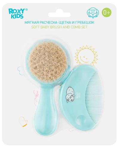 Изображение товара Roxy-kids мягкая щетка-расческа и гребешок 0++
