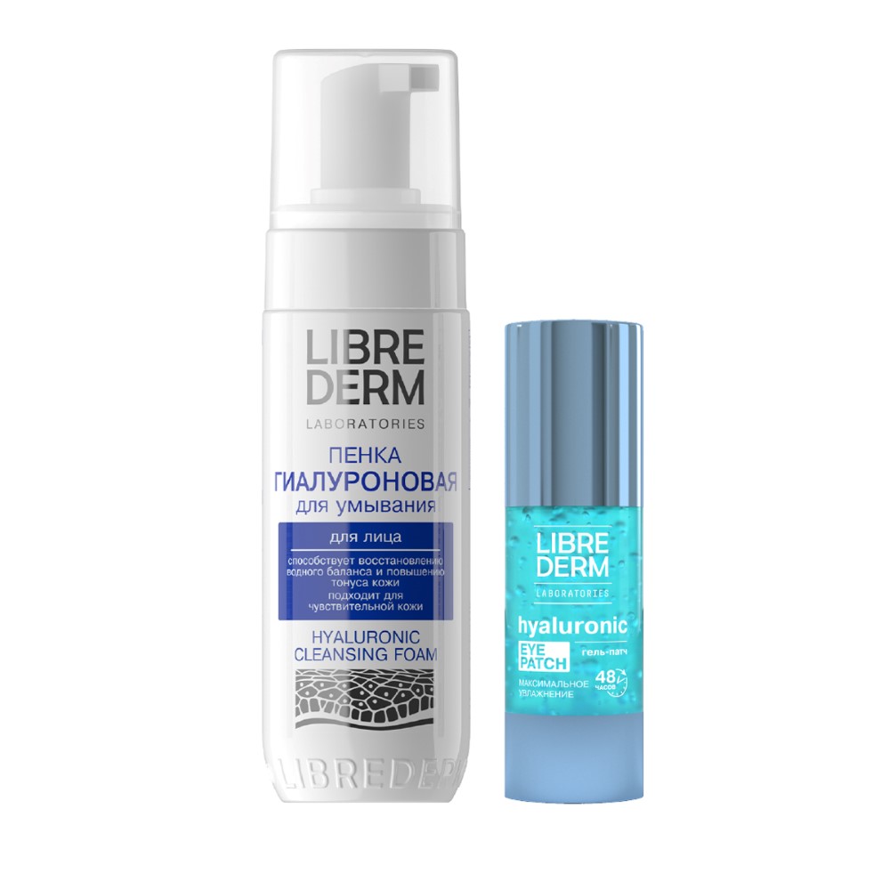Изображение товара Набор ЛИБРИДЕРМ Гиалурон: пенка для умывания + гель-патч для кожи вокруг глаз