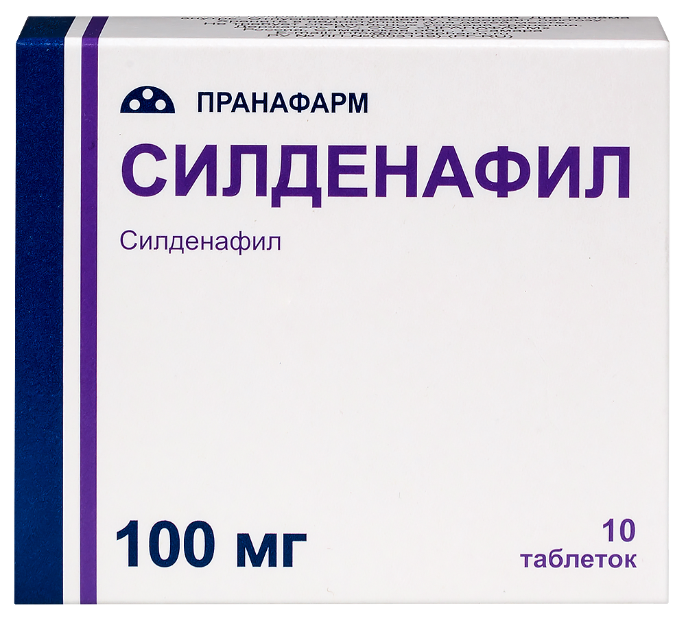 Изображение товара Силденафил 100 мг - таблетки для лечения эректильной дисфункции
