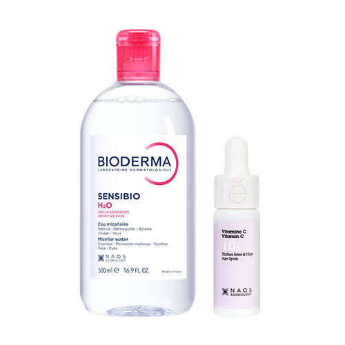 Изображение товара Набор Bioderma Sensibio Н2о Мицеллярная Вода Для Чувствительной Кожи 500мл + Etat Pur Сыворотка С Витамином С 10% 15мл