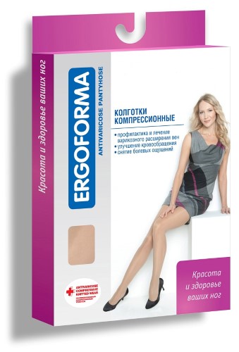 Изображение товара Колготки компрессионные ERGOFORMA 2 класс телесные размер 2