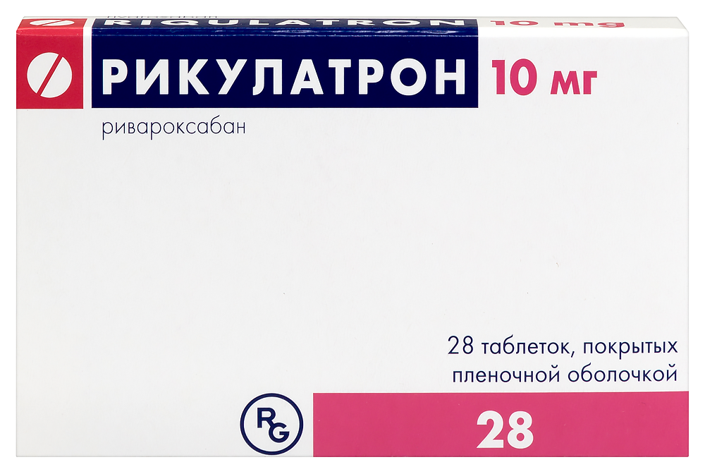 Изображение товара Рикулатрон таблетки 10 мг 28 шт для профилактики венозных тромбозов