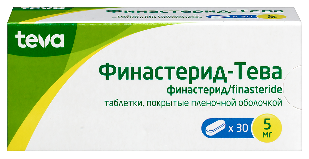 Изображение товара Финастерид-Тева 5 мг 30 шт таблетки для лечения ДГПЖ