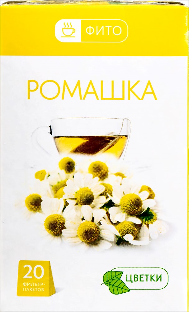 Изображение товара Фито ромашка цветки 1,5 20 шт. фильтр-пакеты