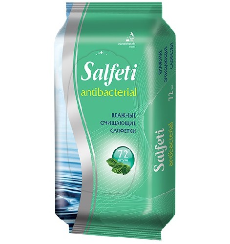 Изображение товара Salfeti antibacterial салфетки влажные очищающие антибактериальные 72 шт.