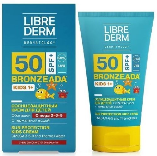 Изображение товара Librederm Bronzeada солнцезащитный крем для детей SPF50+ 150 мл с омега 3-6-9