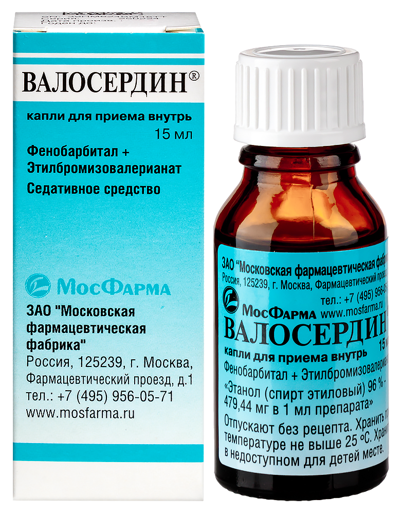 Изображение товара Валосердин капли в флаконе-капельнице 15 мл для успокоения и снятия спазмов