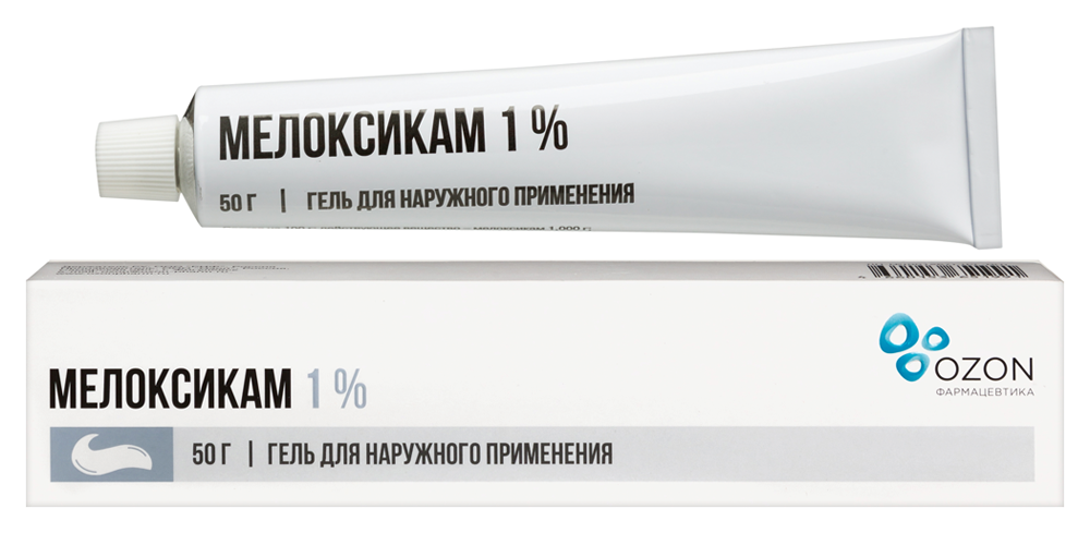 Изображение товара Мелоксикам 1% гель для наружного применения 50 гр