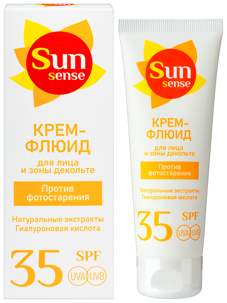 Изображение товара Sun Sense крем-флюид для лица и декольте SPF35 75 мл против фотостарения