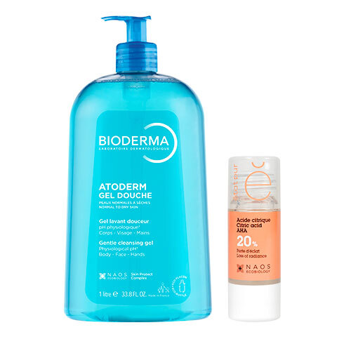 Изображение товара Набор Bioderma Atoderm Гель Для Душа 1000мл + Etat Pur Сыворотка С Лимонной Кислотой 20% 15мл