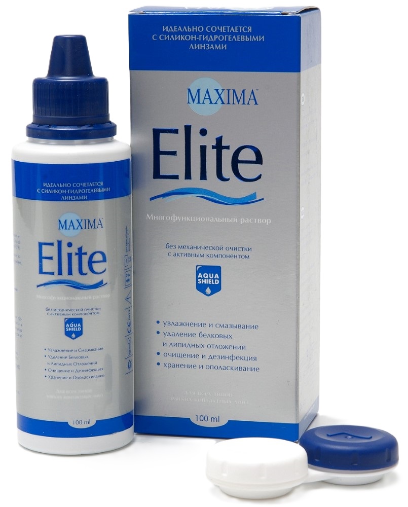 Изображение товара Раствор для контактных линз Maxima Elite 100 мл - уход и дезинфекция