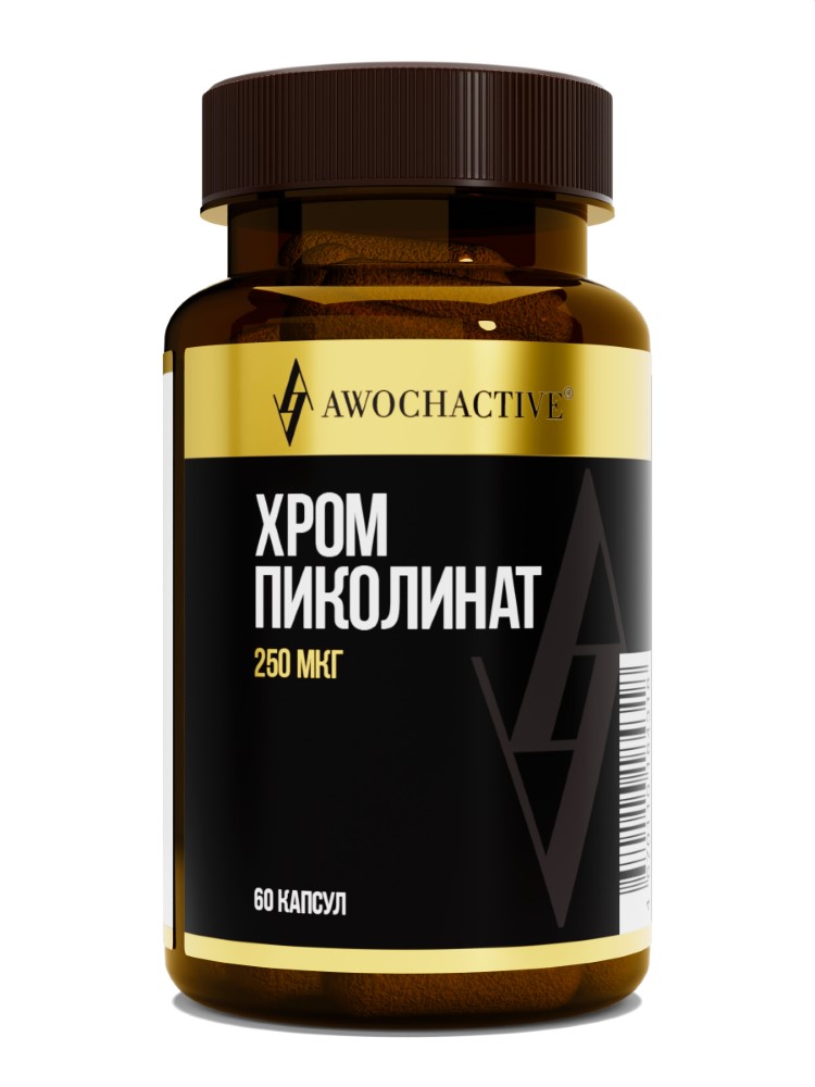 Изображение товара Awochactive пиколинат хрома 60 капсул по 450 мг для поддержки обмена веществ