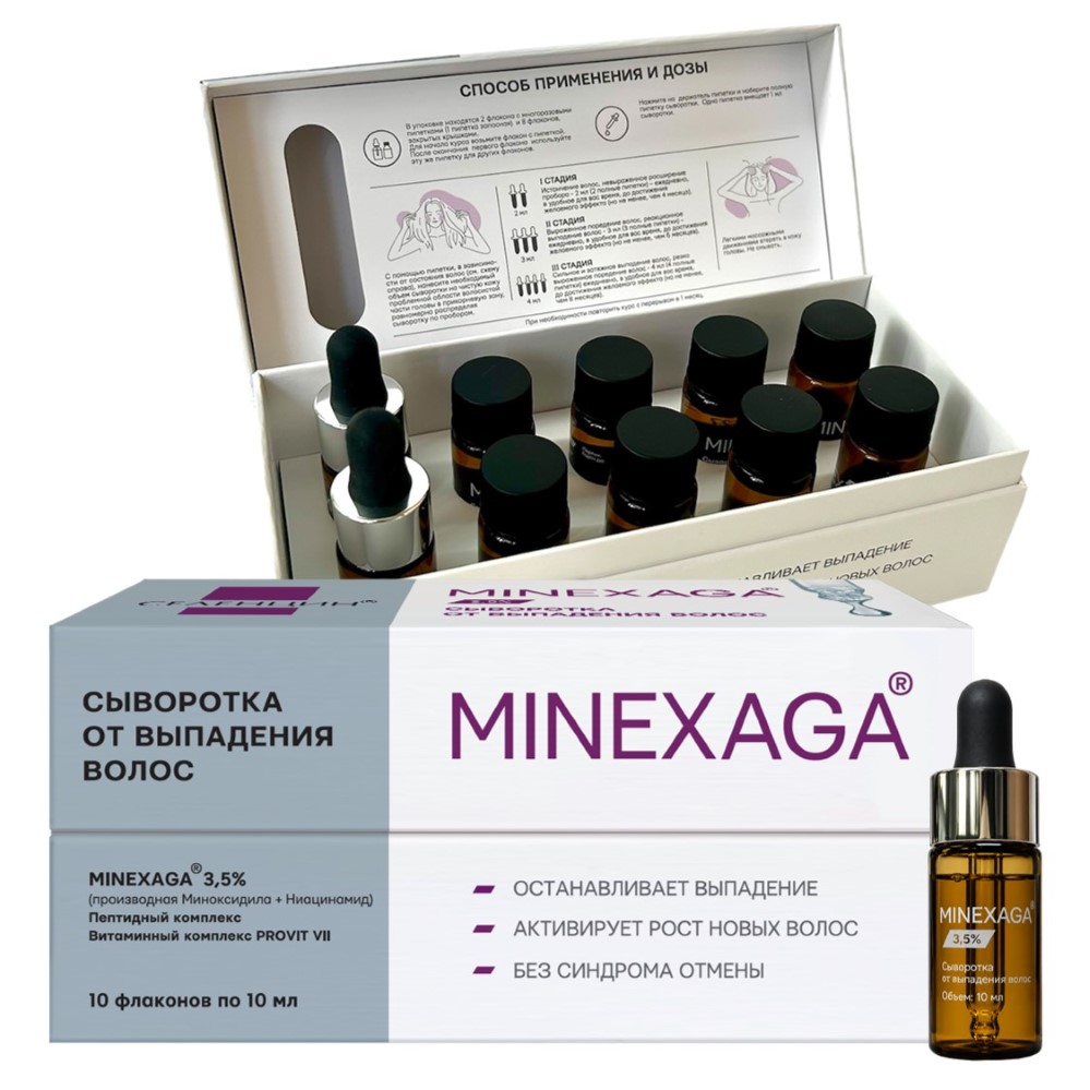 Изображение товара Набор из 2х уп. СЕЛЕНЦИН MINEXAGA сыворотка от выпадения волос