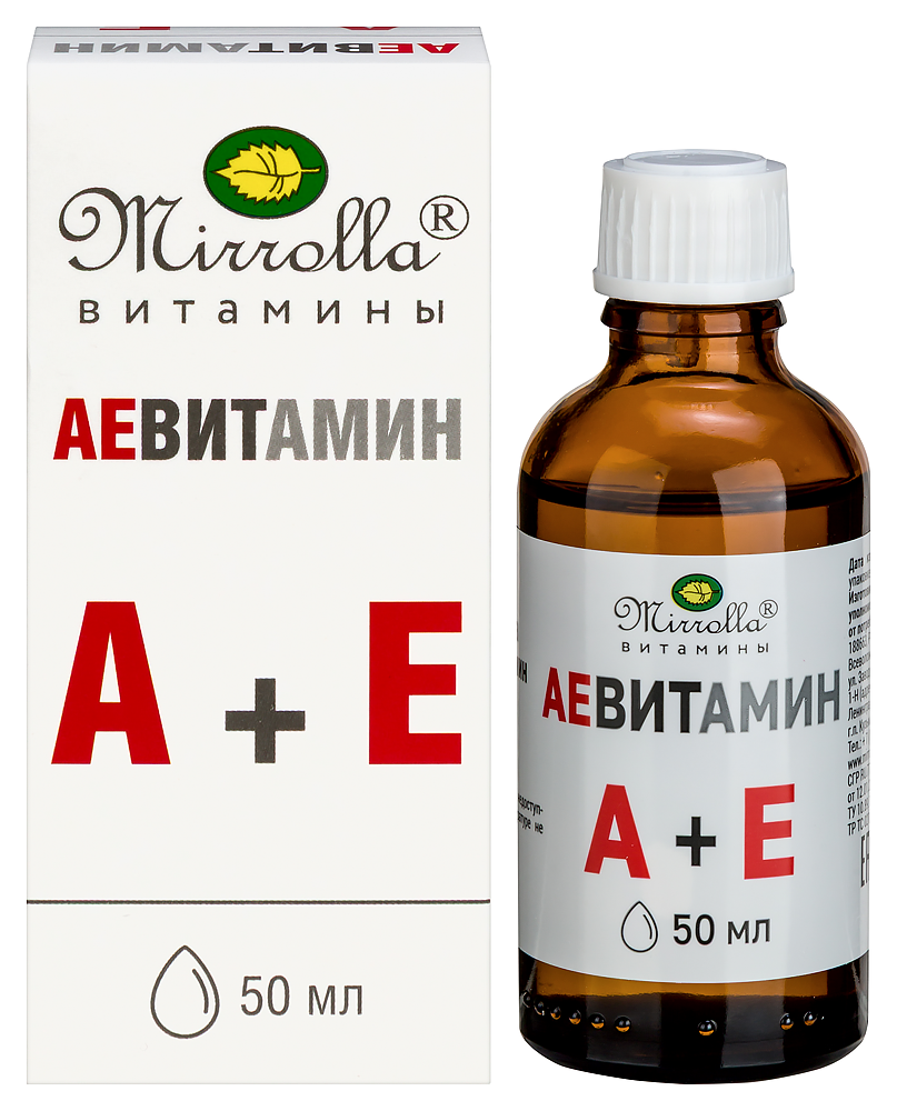 Изображение товара Мирролла АЕ витамин с природными витаминами 50 мл - натуральная добавка для здоровья