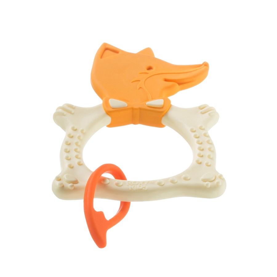 Roxy-kids массажер для десен fox teether 3+/бежевый - цена 231.30 руб.,  купить в интернет аптеке в Тосно Roxy-kids массажер для десен fox teether  3+/бежевый, инструкция по применению