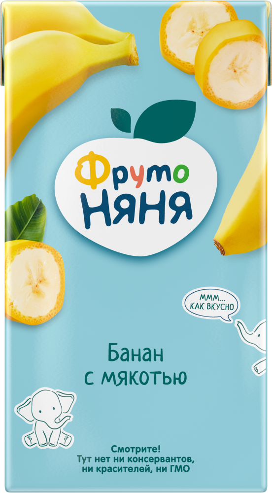 Изображение товара Фрутоняня нектар из бананов с мякотью 500 мл для детей с 3 лет