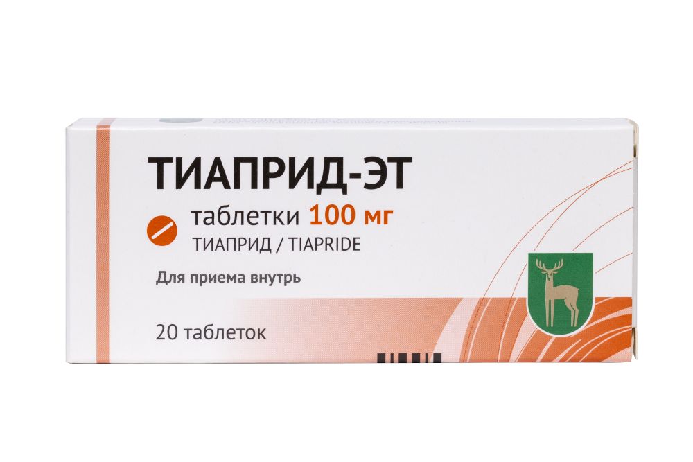 Изображение товара Тиаприд-эт 100 мг 20 шт. таблетки Изображение товара Тиаприд-эт 100 мг 20 шт. таблетки