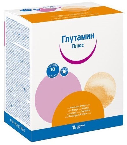 Изображение товара Глутамин плюс со вкусом апельсин 30 шт - поддержка организма после операций и при воспалениях