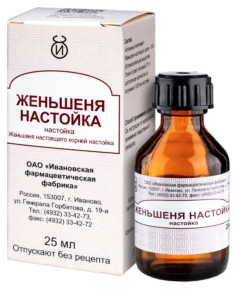 Женьшень настойка 25 мл - цена 68 руб., купить в интернет аптеке в Москве  Женьшень настойка 25 мл, инструкция по применению