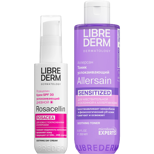 Изображение товара Набор ЛИБРИДЕРМ: крем для лица дневной ROSACELLIN + тоник ALLERSAIN