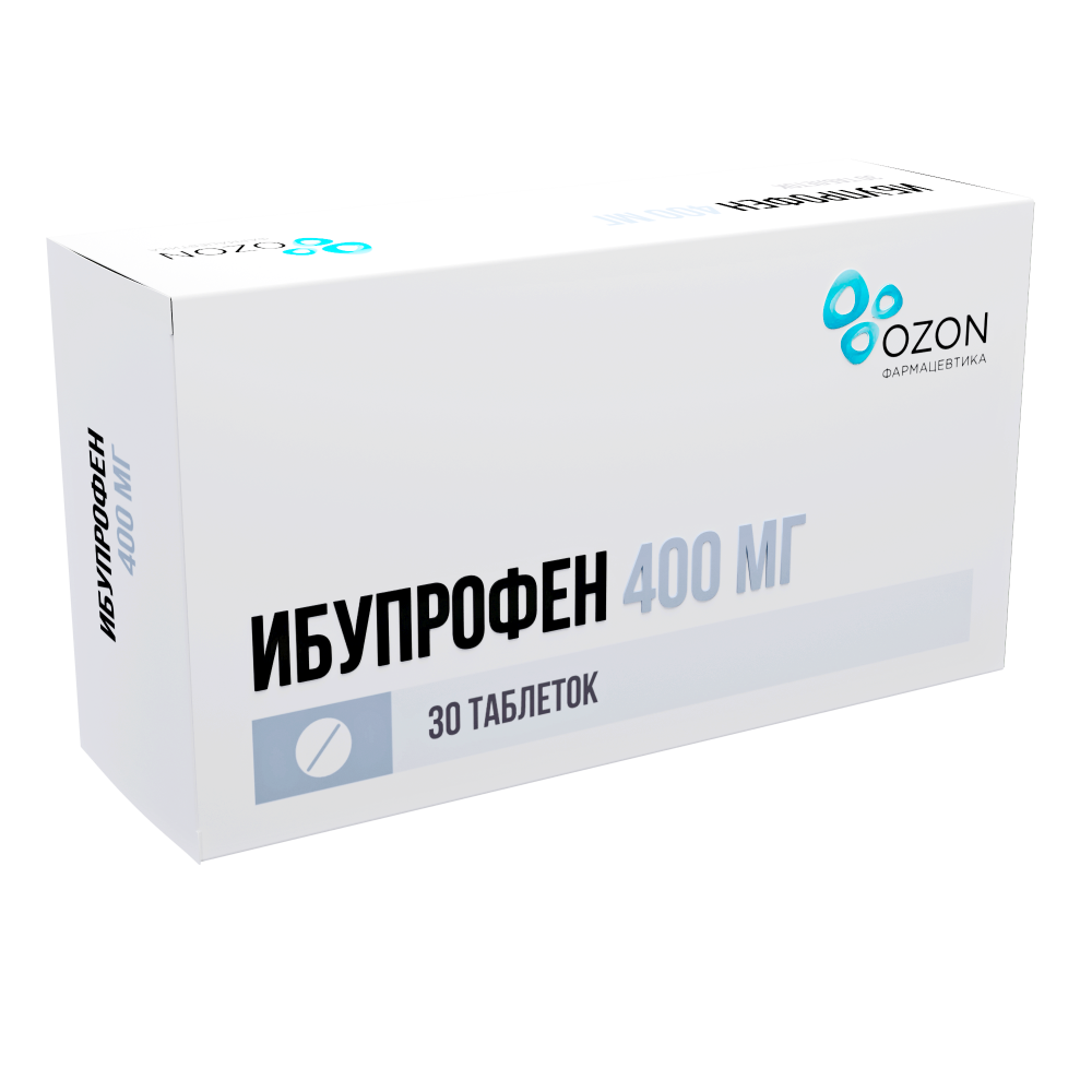 Ибупрофен 400 мг 30 шт. таблетки, покрытые пленочной оболочкой - цена 103  руб., купить в интернет аптеке в Москве Ибупрофен 400 мг 30 шт. таблетки,  покрытые пленочной оболочкой, инструкция по применению