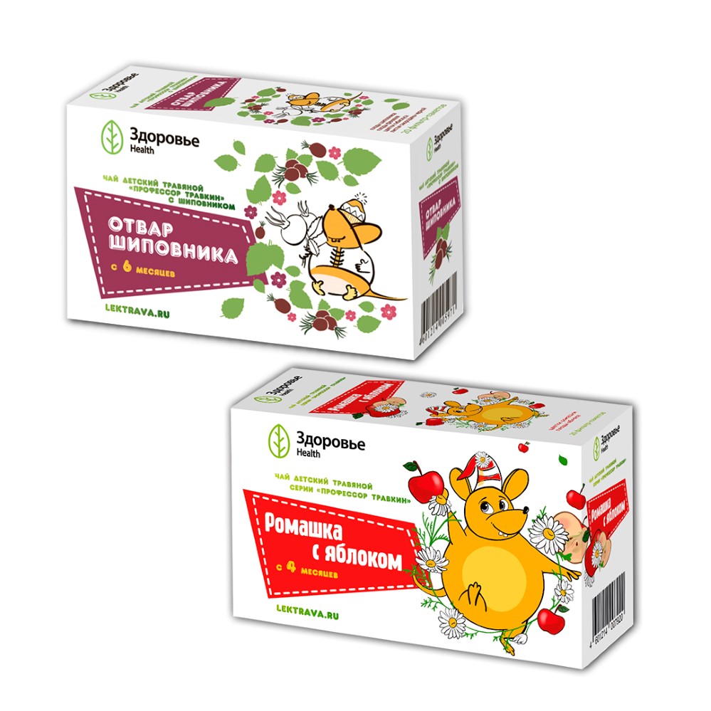 Изображение товара Набор для иммунитета со скидкой: чай детский с шиповником + чай детский ромашка с яблоком