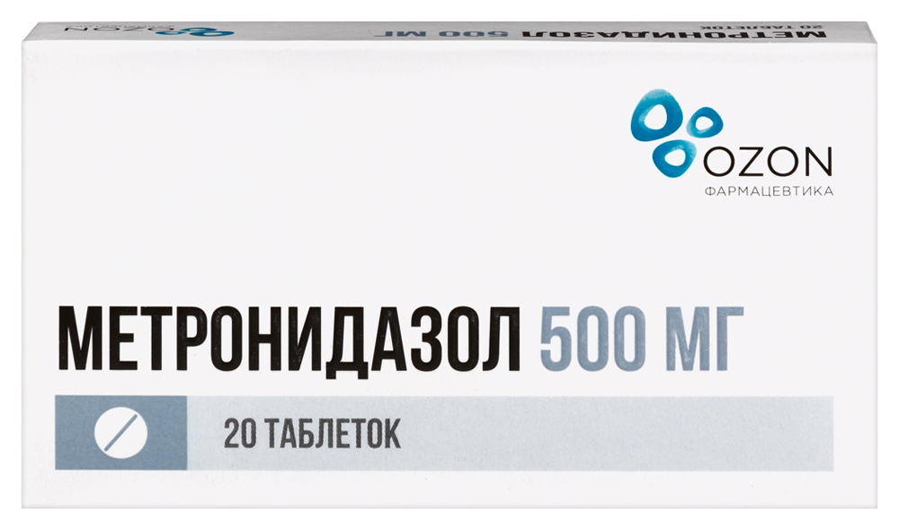 Изображение товара Метронидазол 500 мг 20 шт. таблетки