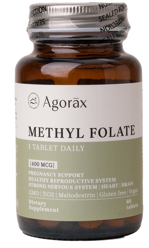 Изображение товара Агоракс Метилфолат 60 таблеток по 250 мг - источник фолиевой кислоты