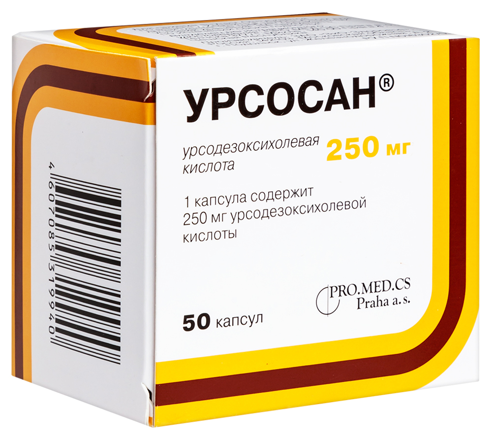 Урсосан Форте 500 мг №30 табл. (урсодезоксихолевая к-та)