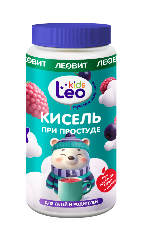 Изображение товара Леовит leo kids кисель для детей при простуде 250 гр Изображение товара Леовит leo kids кисель для детей при простуде 250 гр