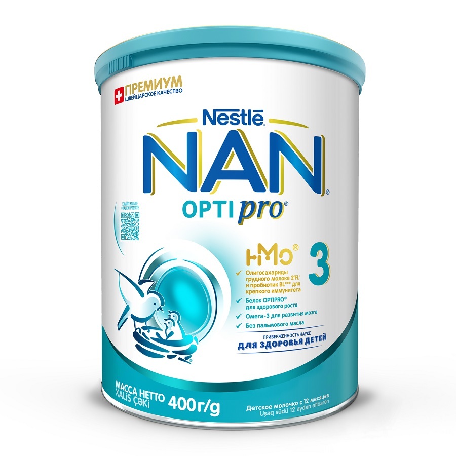 Изображение товара Nan 3 Optipro молочный сухой напиток для детей от 12 месяцев 400 г