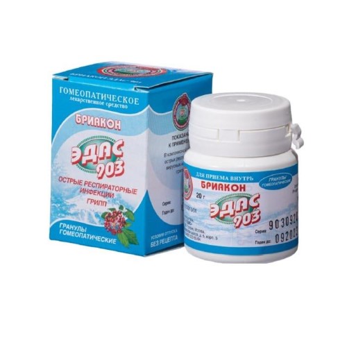 Изображение товара Эдас-903 Бриakon гранулы гомеопатические 20 г для терапии гриппа