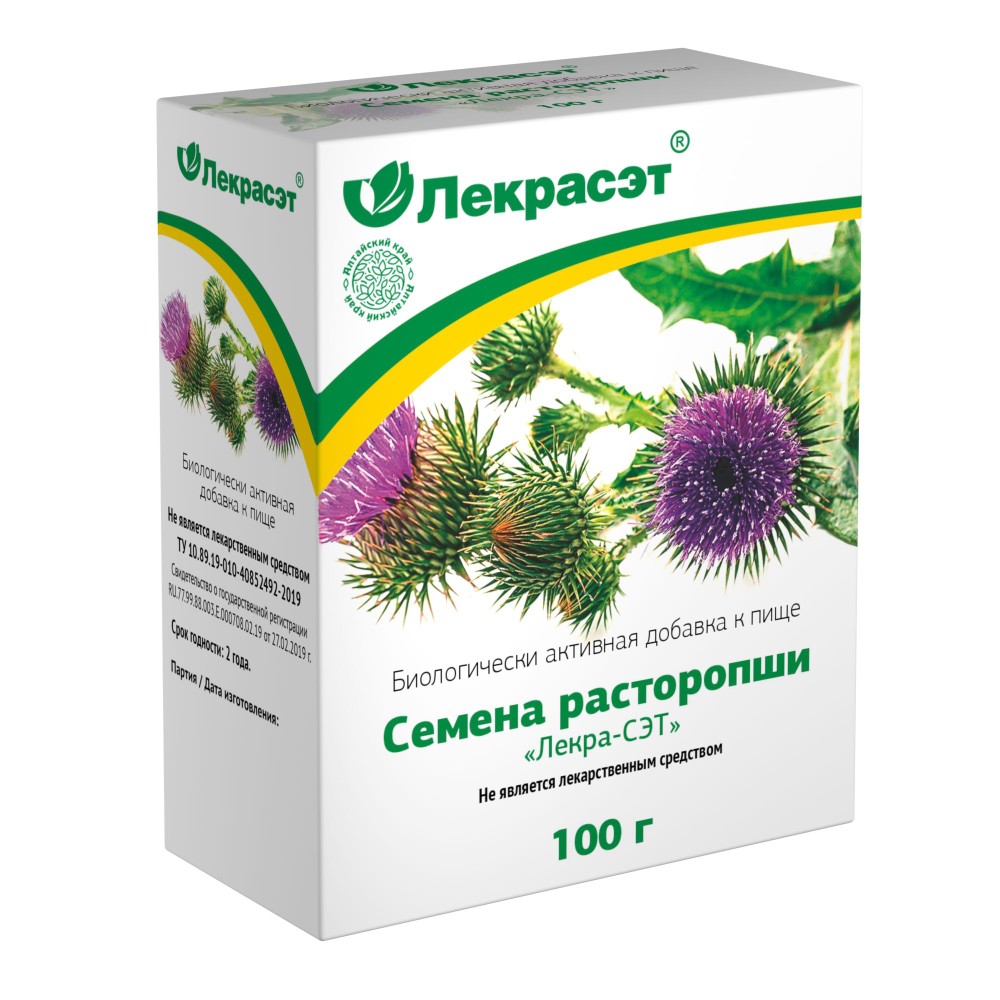 Изображение товара Расторопши семена 100 гр лекра-сэт